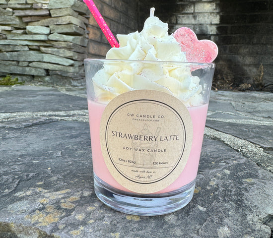 Strawberry Latte Whipped Candle