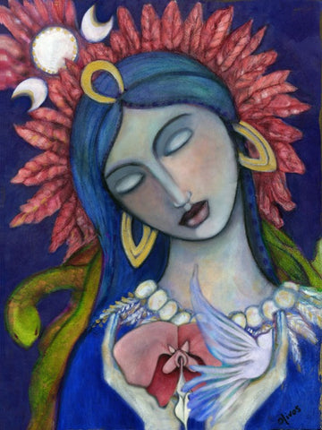 Ixchel Reproduction on Canvas