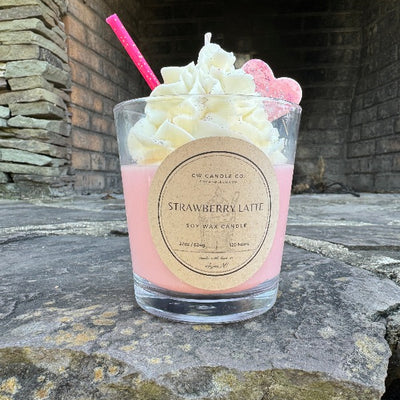 Strawberry Latte Whipped Candle