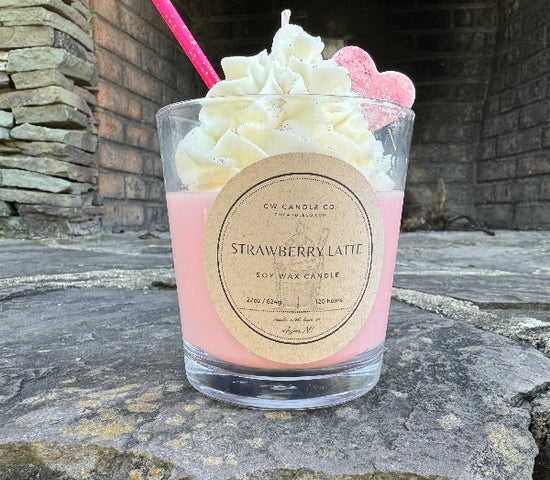 Strawberry Latte Whipped Candle