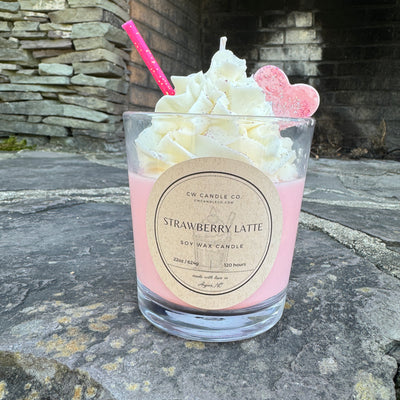 Strawberry Latte Whipped Candle