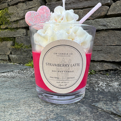Strawberry Latte Whipped Candle