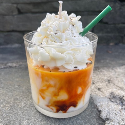 Pumpkin Spice Marbleized Whipped Candle