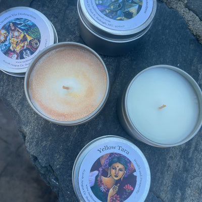 6oz Goddess Candle Tin - Sacred Feminine & Divine Energy. Intentional, creative, & spiritual candle. Pagan, Wiccan, & meditation altar decor